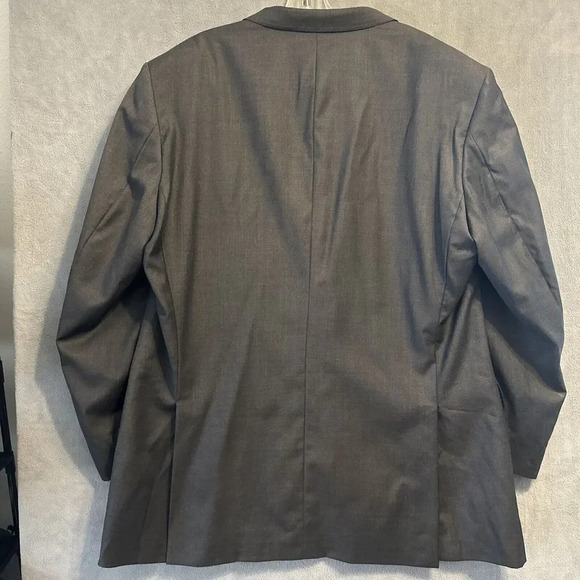 Peter Millar Blazer 100% Wool Mens 46L Sports Coat Suit Jacket Solid Gray Golf - Picture 2 of 12